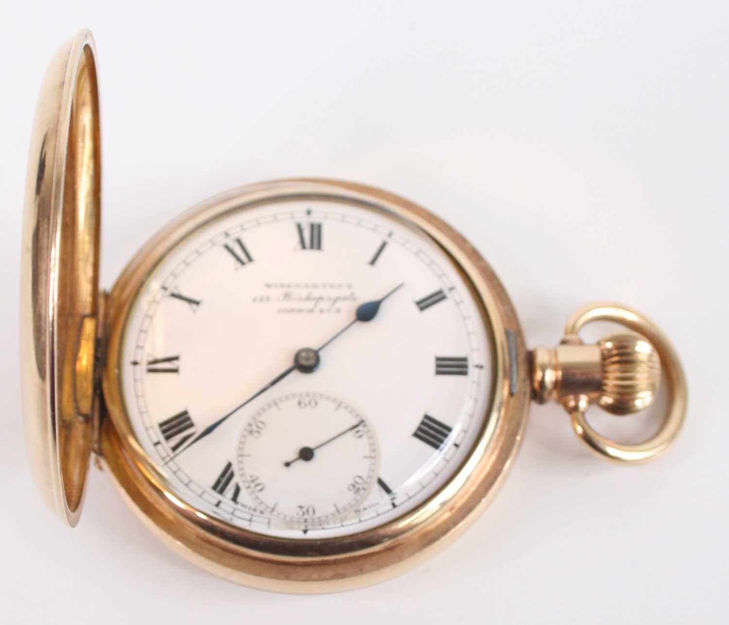 A gent's gold plated full hunter pocket watch by Winegartens of Bishopsgate, London, having a signed - Image 2 of 2