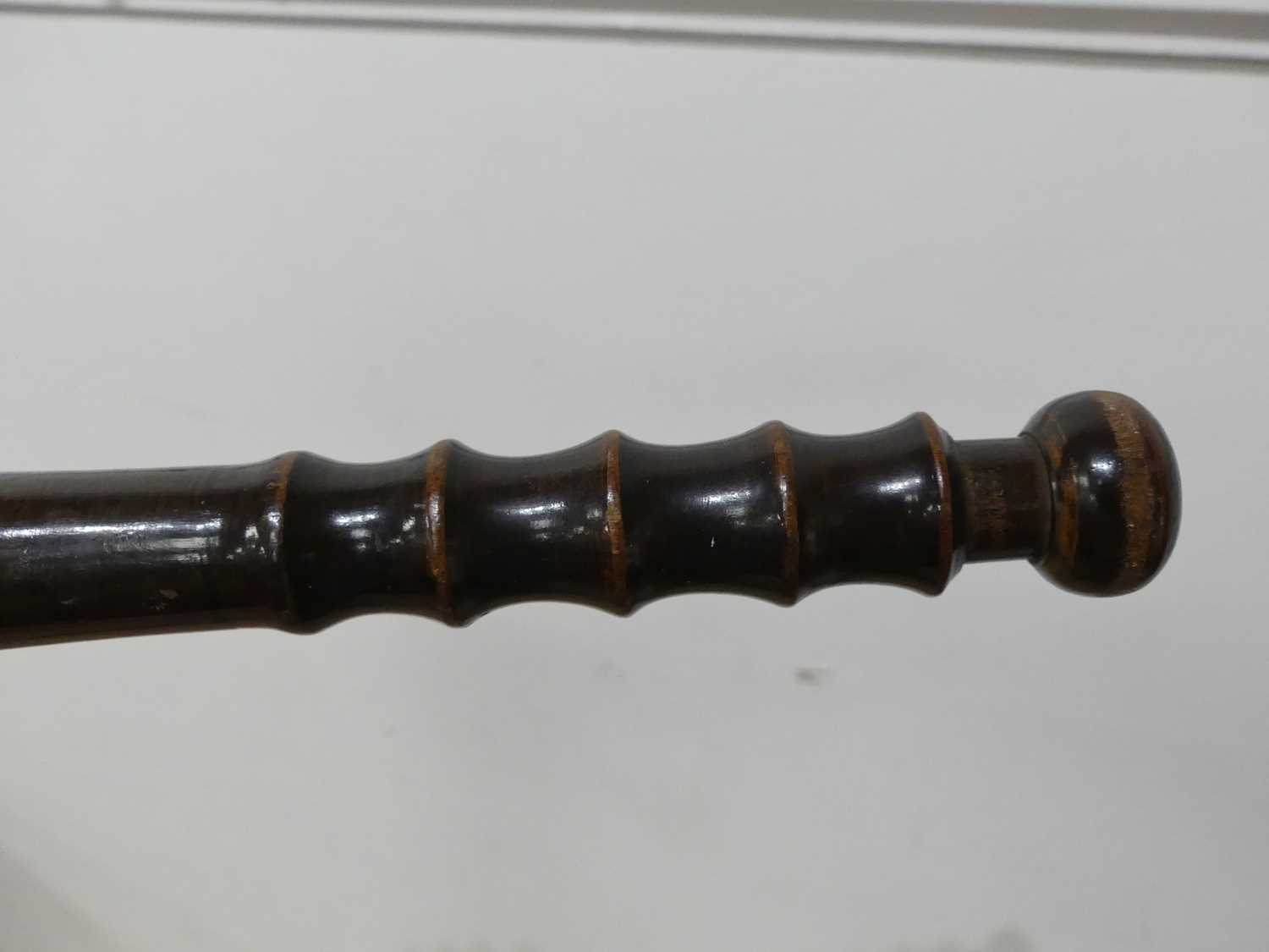 A George V rosewood and silver mounted presentation walking stick, engraved to the collar 'Presented - Image 6 of 8