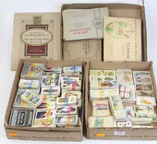 A collection of cigarette cards, to include Player's Hints on Association Football and Military
