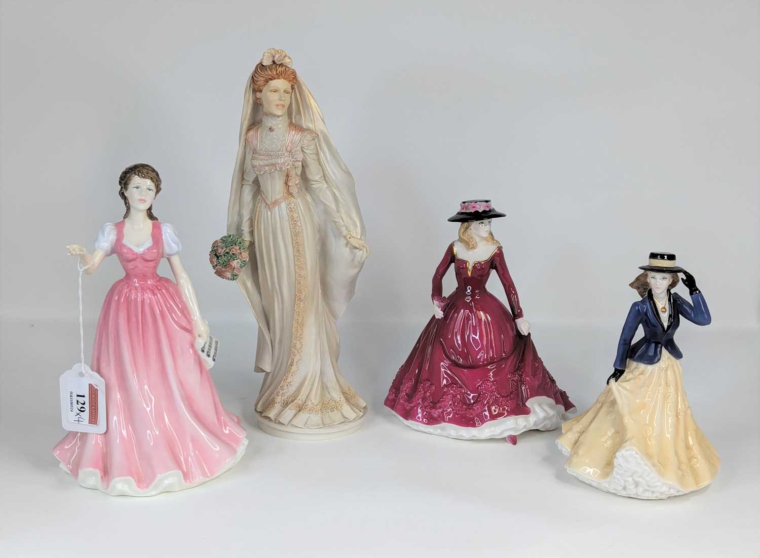 Two Royal Worcester porcelain figures of ladies, Christina and Annabel, largest height 17cm,