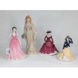 Two Royal Worcester porcelain figures of ladies, Christina and Annabel, largest height 17cm,