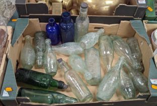 A collection of vintage glass bottles to include Hooper Struve & Co., and May-Davis
