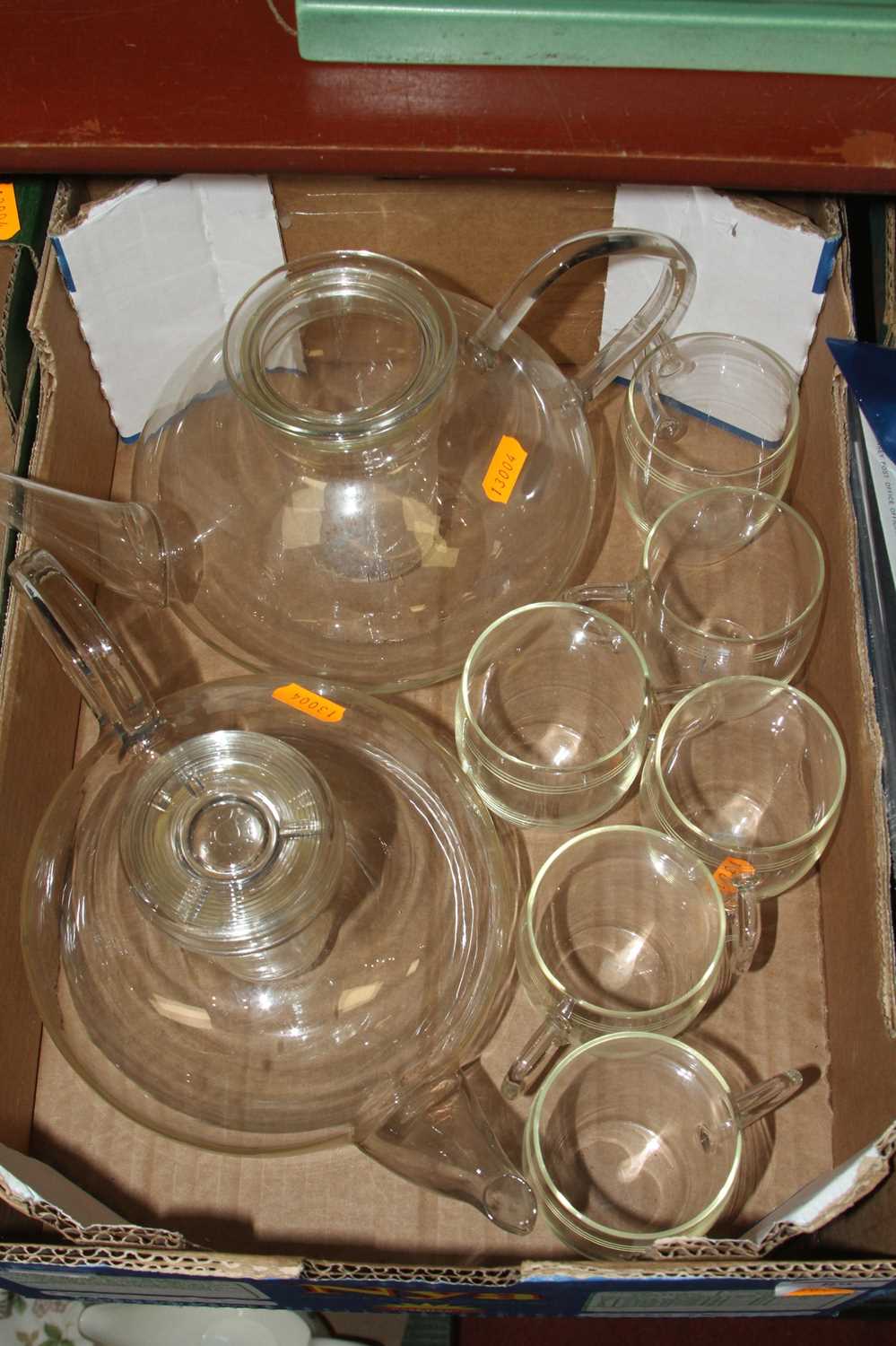 Two boxes of glass ware to include a set of seven Waterford Crystal Colleen pattern drinking glasses - Image 3 of 3