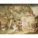 Attributed to George Morland (1763-1804) - The new arrival, watercolour, bears signature and date