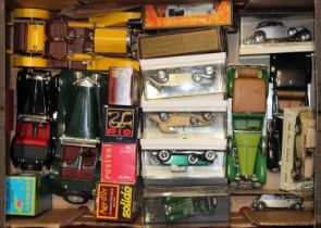 One box containing a quantity of modern issue and vintage diecast to include Matchbox Models of