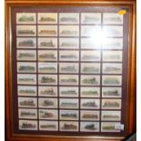 A framed and glazed set of Lambert & Butler cigarette locomotive collector's cards