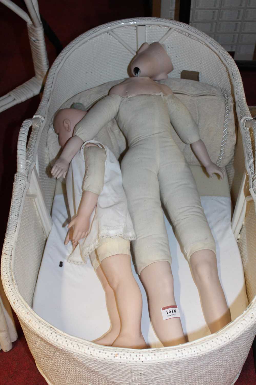 A pair of bisque headed and soft filled collectable dolls, one titled Whitney by Donna Rupert, the - Image 2 of 6