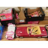 A large quantity of Mattel Barbie figures and accessories, to include the Barbie Sunrider, Jaguar