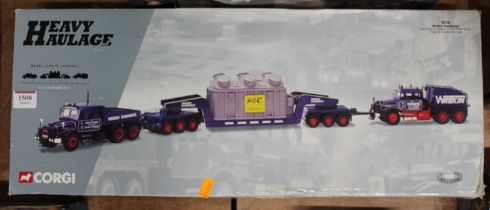 A Corgi Toys Heavy Haulage No. 18007 Wrekin Roadways Scammell Contractor gift set, housed in the