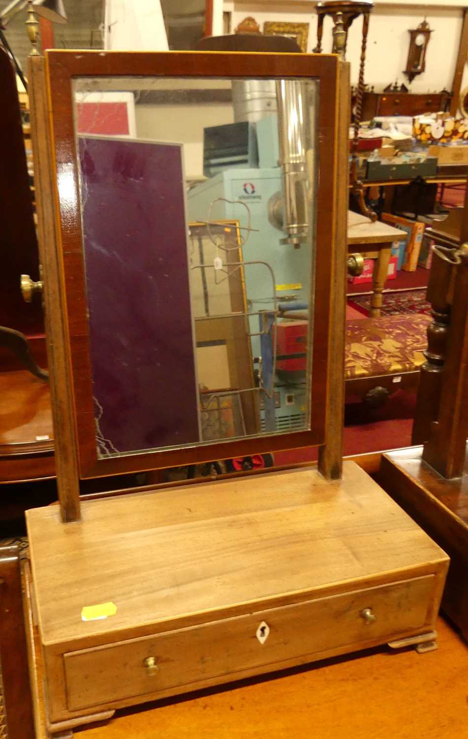 Two 19th century mahogany boxbase swing dressing mirrors - Image 2 of 3