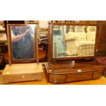 Two 19th century mahogany boxbase swing dressing mirrors