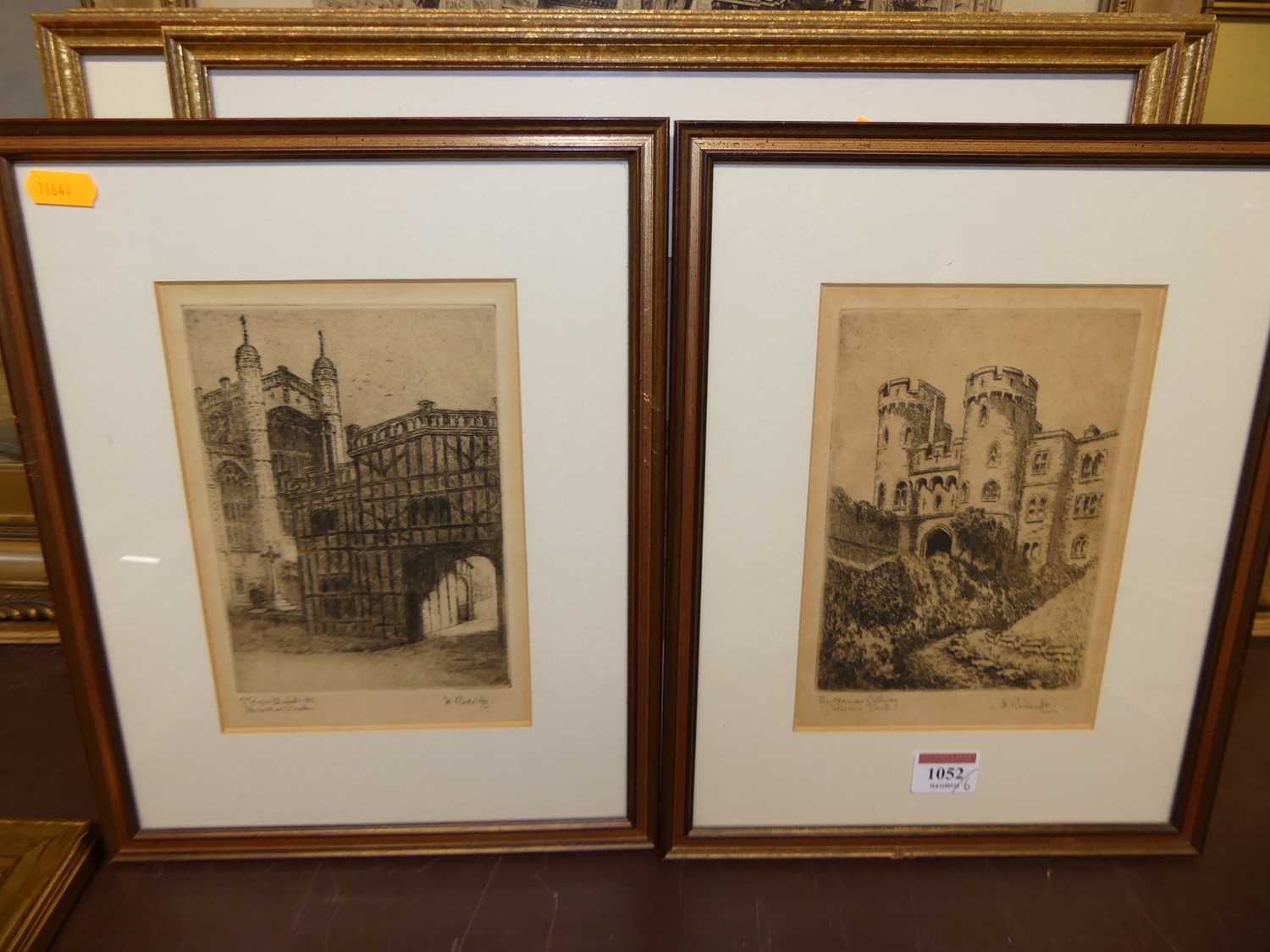 H Radcliffe - Pair; The Norman Gateway, Windsor Castle, and St George's Chapel, etching; together - Image 6 of 6
