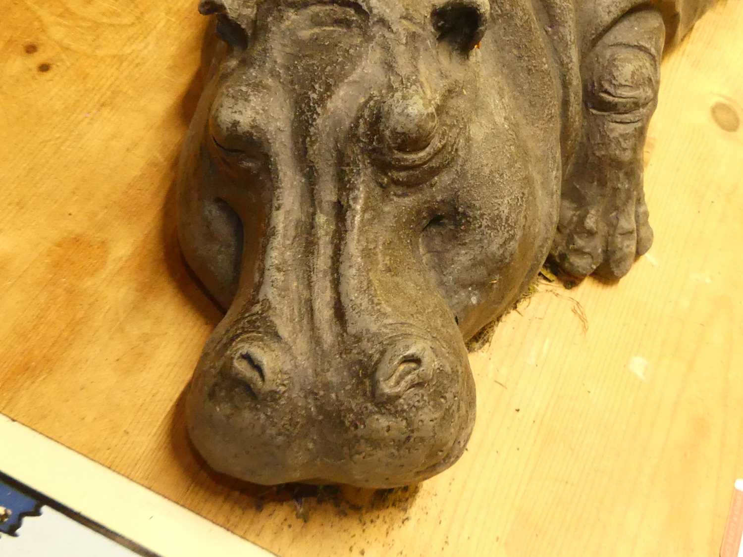 A composite model of a recumbent hippopotamus, length 52cm - Image 2 of 3