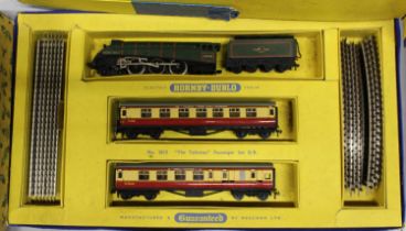 A Hornby 00 No.2015 The Talisman passenger train set, comprising locomotive, two carriages, and a