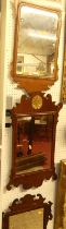Three various circa 1900 mahogany fret-cut wall mirrors, each in the Chippendale style Each with