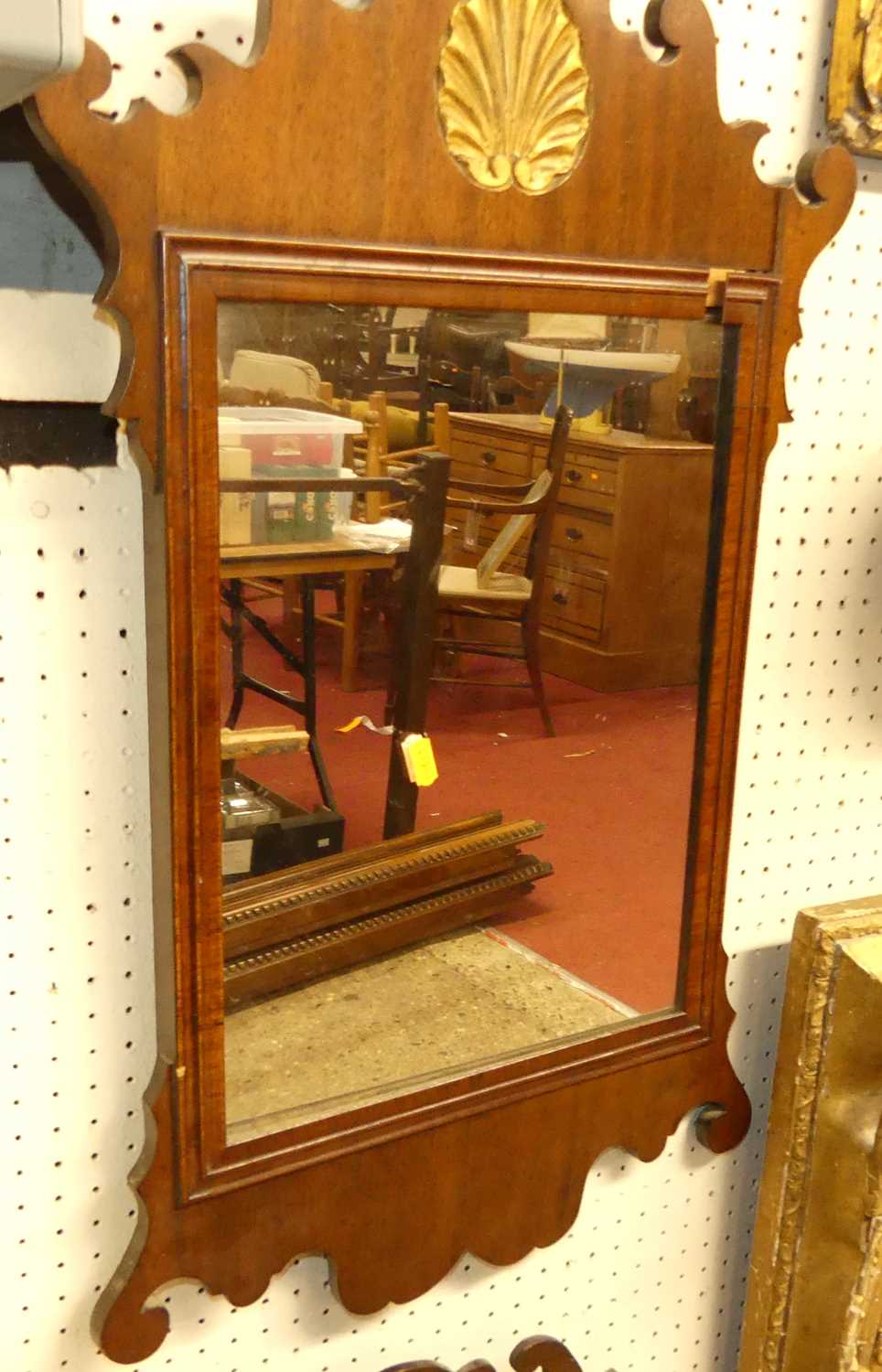 Three various circa 1900 mahogany fret-cut wall mirrors, each in the Chippendale style Each with - Image 4 of 7