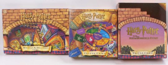 Collection of boxed Harry Potter Games to include Trivia Game, Prefect Edition Game and Mystery at