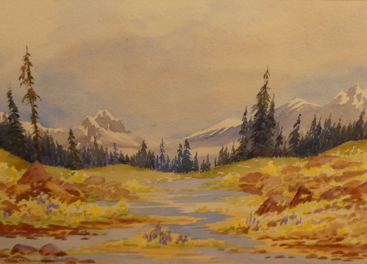 Assorted amateur watercolours to include various landscapes (7)