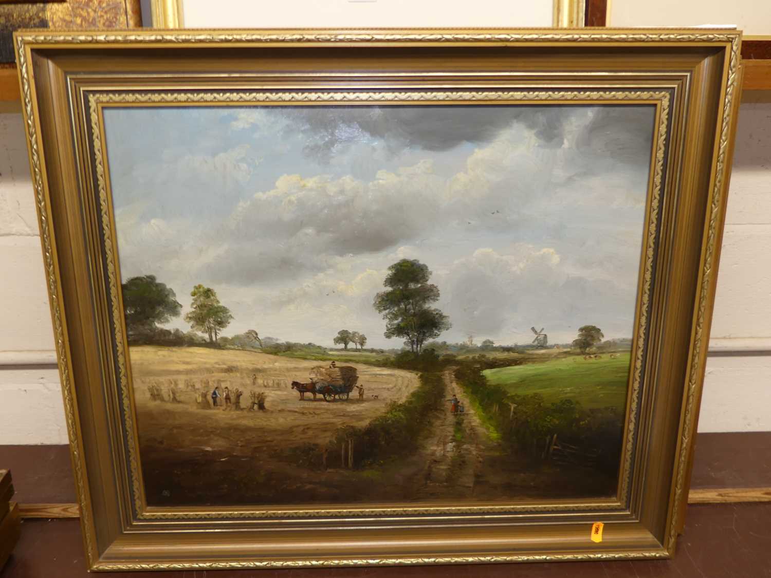 Circa 2000 English school, pair of pastoral landscape scenes, oil on artist board, each signed - Image 4 of 6