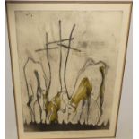Emile Decaray(?) - Antelopes are Missionaries, limited edition lithograph, signed with monogram,