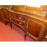 An early 20th century mahogany ledgeback sideboard, by A. Gardner & Son of 36 Jamaica Street,