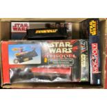 One box containing a quantity of Star Wars toys & accessories to include a Thinkway Productions