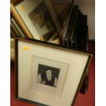 Assorted pictures and prints, to include county map of Hertfordshire, topographical engravings etc