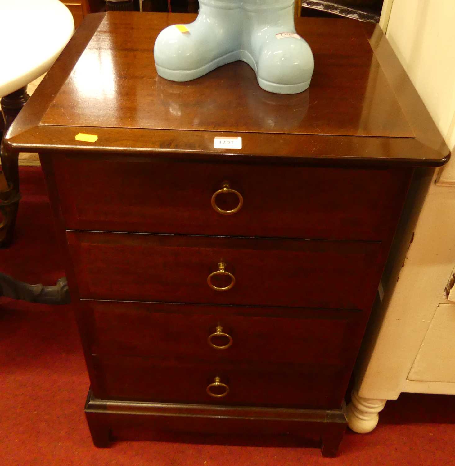 A Stag Minstrel bedside chest of four long drawers, w.52.5cm