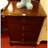 A Stag Minstrel bedside chest of four long drawers, w.52.5cm
