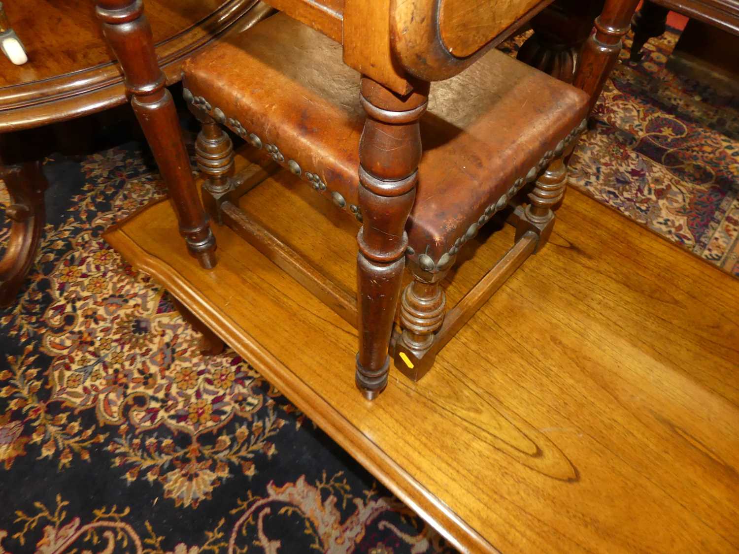 A mid-Victorian figured walnut three-division Canterbury, having single lower drawer on turned - Image 2 of 8