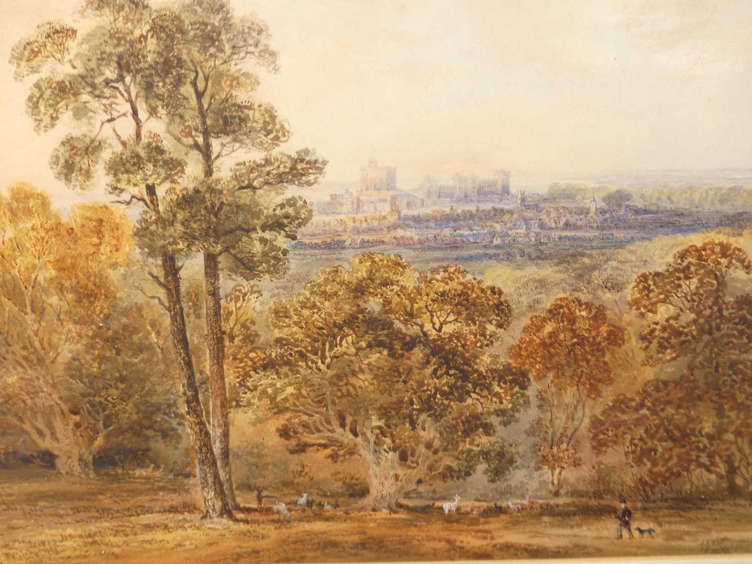 Alfred Young Nutt (1847-1924) - A distant view of Windsor, watercolour, signed and dated 1874 - Image 2 of 3