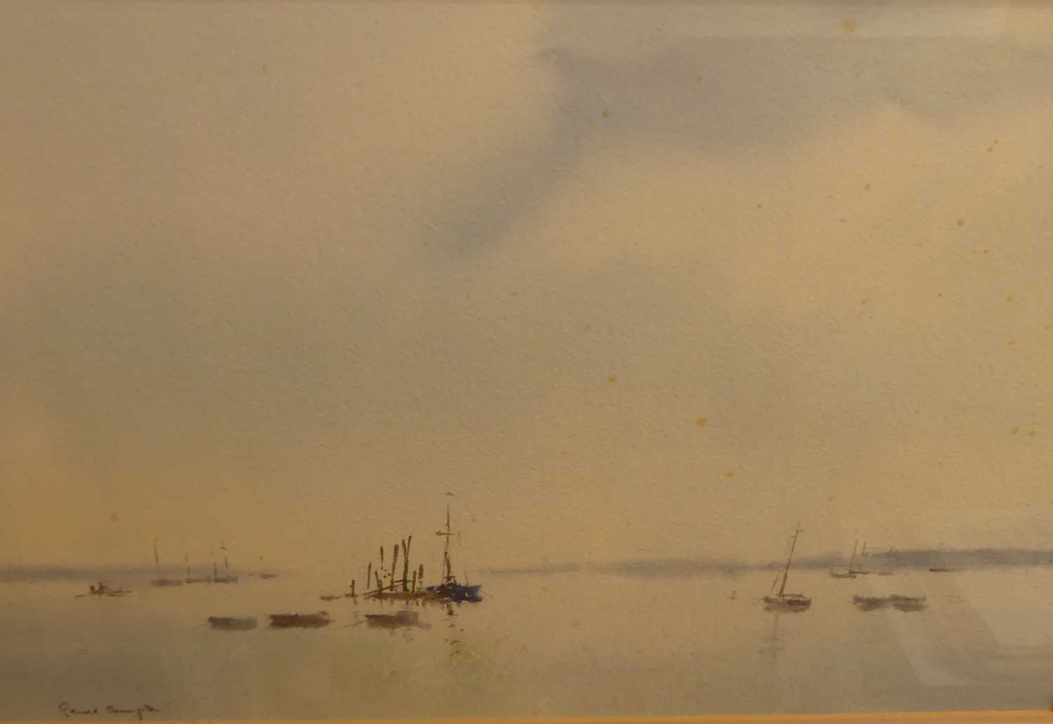 W Armitage pastoral scene watercolour, Ronald Crampton High September tide at Morston watercolour