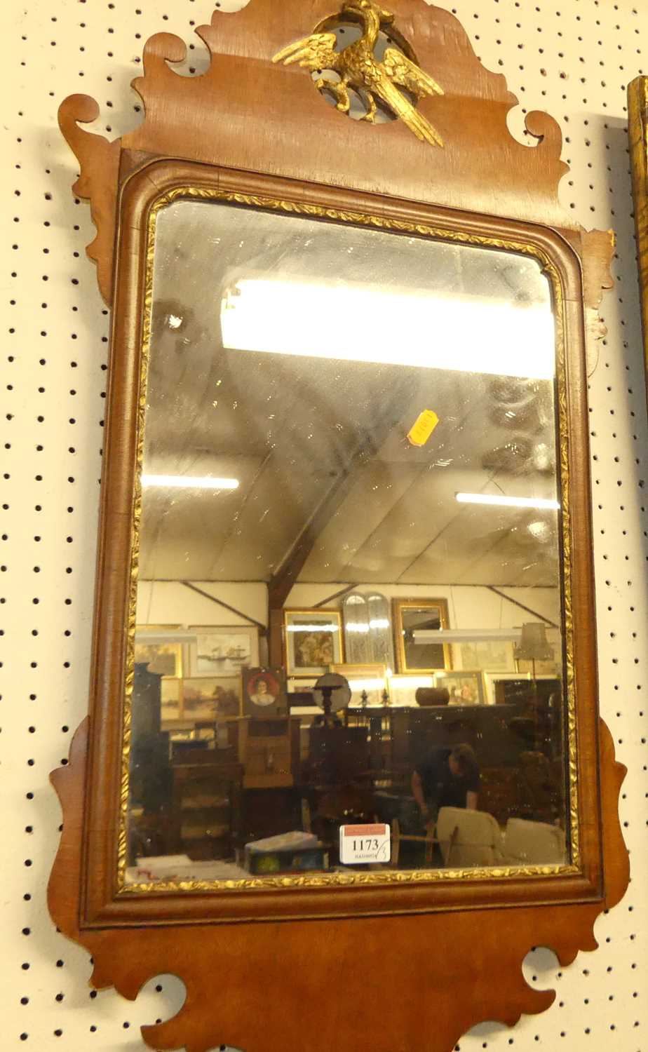 Three various circa 1900 mahogany fret-cut wall mirrors, each in the Chippendale style Each with - Image 2 of 7