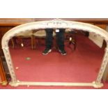 A Victorian style overmantel mirror, w.128cm