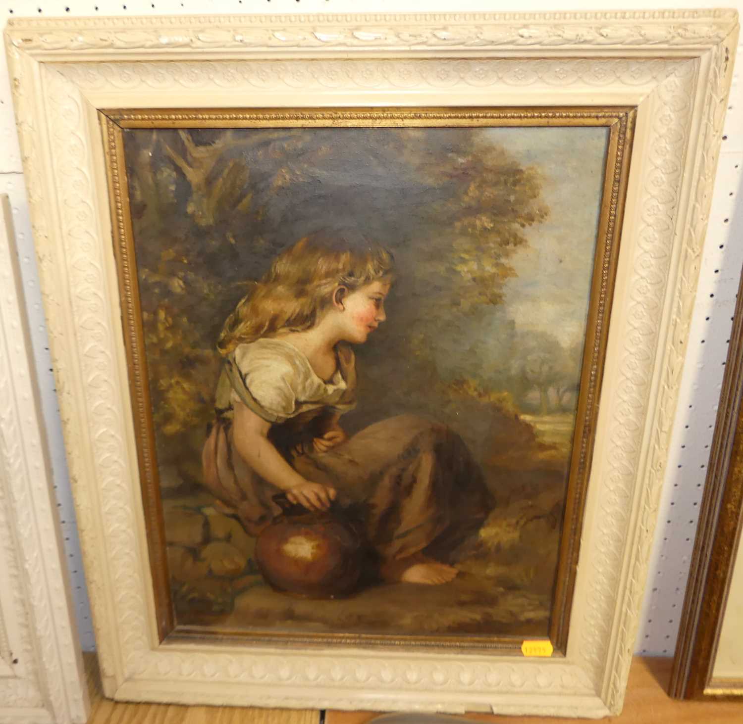 English school - Pair; Water-girl and Hay-girl, oil on canvas, signed with monogram IHP and dated - Image 3 of 4