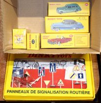 A box of six various boxed Dinky Toys Atlas Edition diecast vehicles
