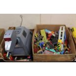 A tray containing a quantity of mixed playworn vintage diecast vehicles, to include Matchbox, Husky,