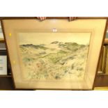 Adela Coit - Sand Dunes, watercolour, wash, signed and dated lower right 1937