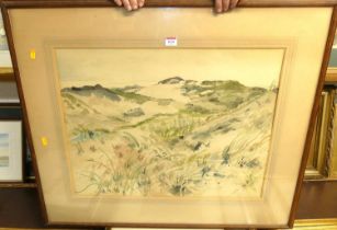 Adela Coit - Sand Dunes, watercolour, wash, signed and dated lower right 1937