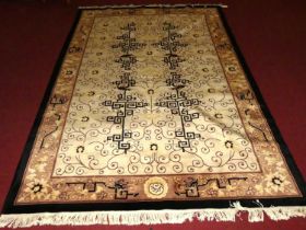 A Chinese cream ground Superwash carpet, 275 x 182cm