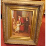 A pair of reproduction gilt framed oleograph, each 39 x 29cm