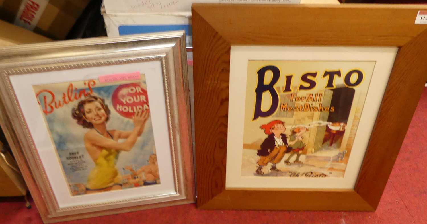 Assorted advertising prints, to include examples for Bisto, Butlin's and OXO (6) - Image 2 of 2