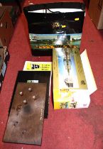 A JCB 50 years of worldwide service site master and farm trailer gift set, housed in the original