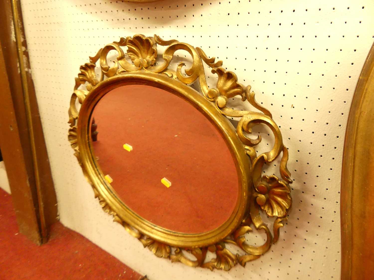 An early 20th century gilt framed oval wall mirror, 64 x 79.5cm; together with a contemporary - Image 7 of 7