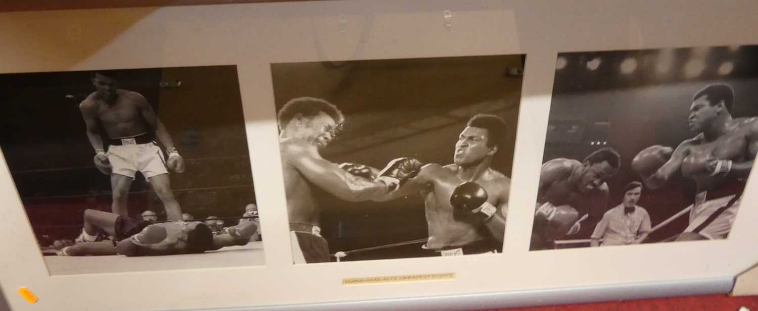 Assorted pictures and prints, to include Mohammed Ali interest, Shaun Caton - Aldeburgh oil on - Image 2 of 3