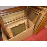 A collection of Victorian and later picture frames, to include birds-eye maple, oak and gilt