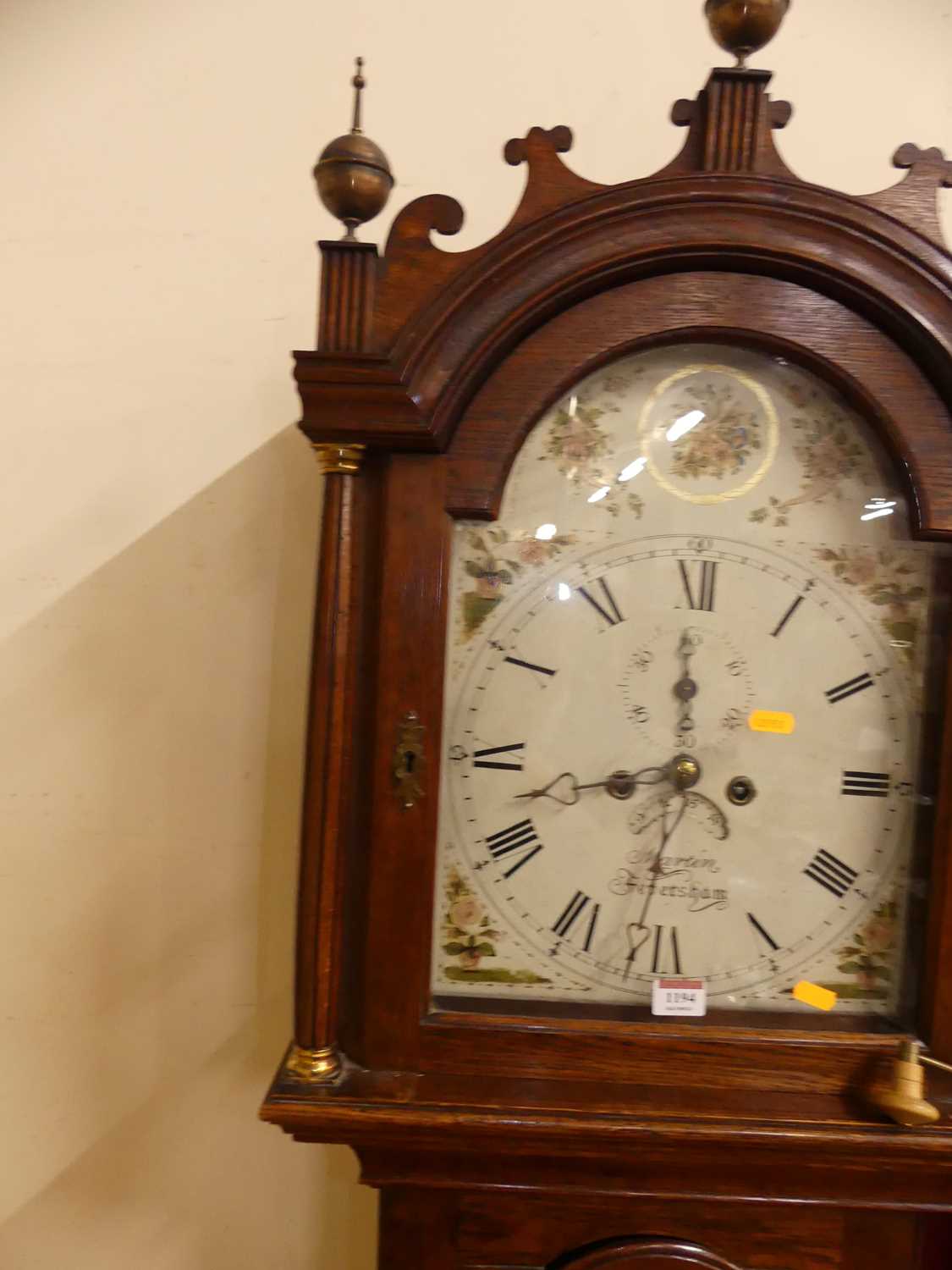 Martin of Feversham - early 19th century oak longcase clock, having a 12" painted arched dial, - Image 7 of 10