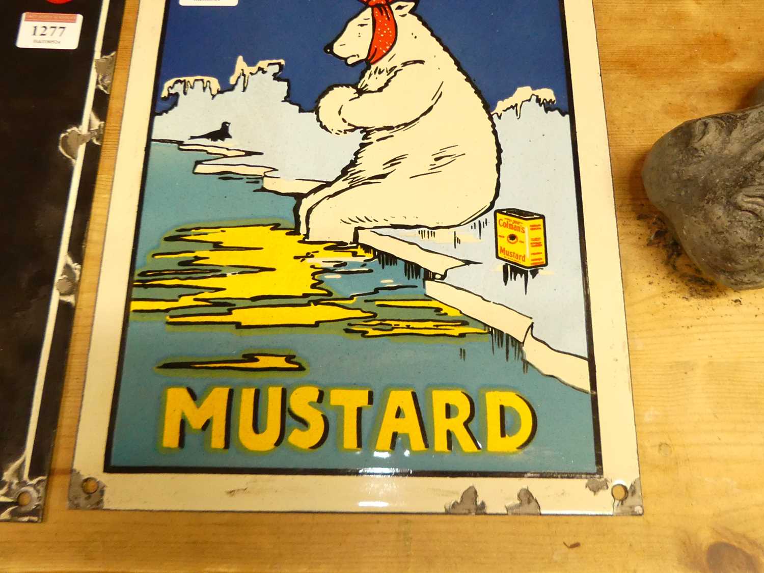 An enamel on metal wall mounted advertising sign titled Colman's Mustard, 34 x 24cm - Image 3 of 3