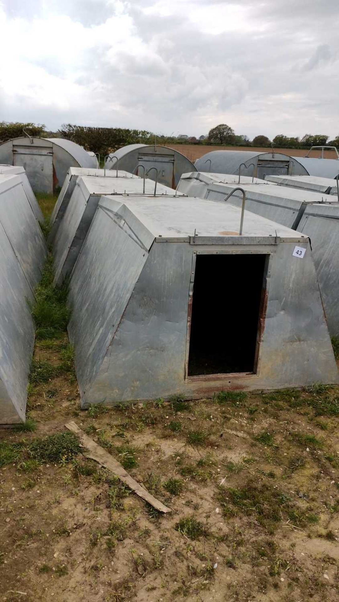 3 x John Booth insulated galvanised kennel farrowing huts - Image 2 of 2