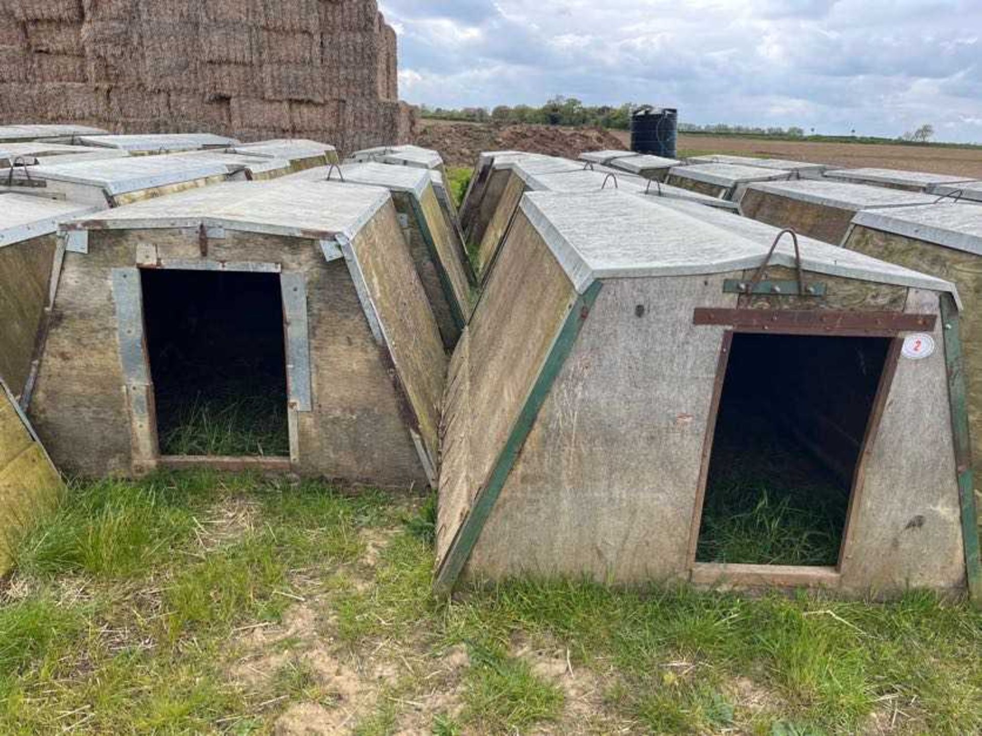 10 x John Booth Wooden Kennel Farrowing Huts